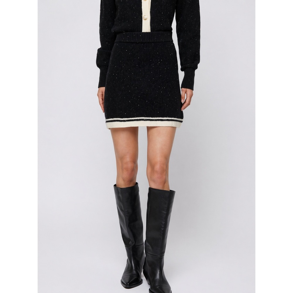 Wild Pony Glitter Knit Skirt Preppy Dark Academia Old Money Quiet Luxury Elegant